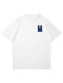 Soft.1pack.100%Cotton.Men's Solid Color Round Neck Short Sleeve Casual T-Shirt.Casual Summer - White - View 2