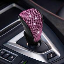 Shiny Rhinestone Car Gear Shift Knob Cover, Automatic Gear Shift Cover, PU Leather Anti-Slip Protective Sleeve, Enhances Car Interior Elegance, Suitable For Car Interior Decoration Exquisite Gift, Universal Car Interior Decoration Accessory - Multicolor - View 15