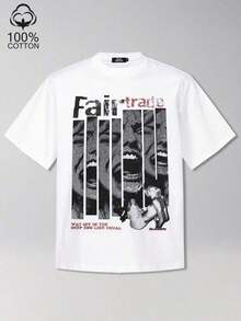 Camiseta de manga corta con estampado de castillo terrorífico para hombre, estilo gótico oscuro, punk, ropa de calle informal para verano. - Blanco - Ver 2