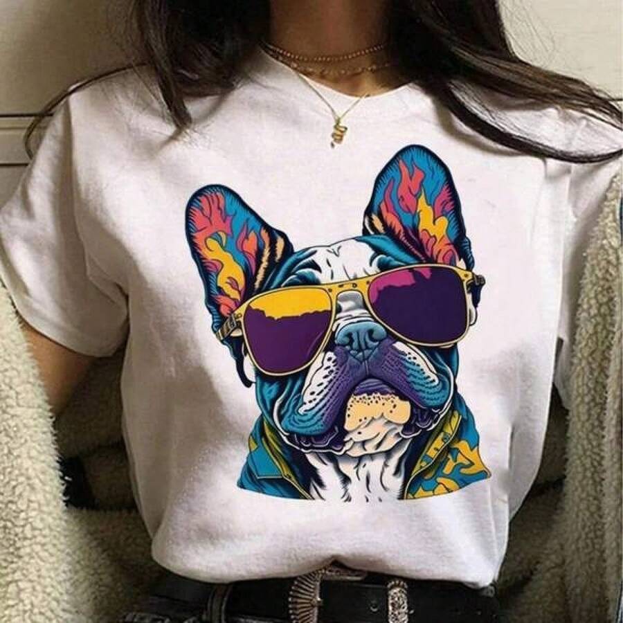 S1Hirt French Bulldog Sungles Graphic Print Streetwear Cute Dog Cool StY1Le White S1Hort Sve Graphic S1HirT1S.220G man Al1 godn spine, 220G A1DA stability. styling A1DA1 is suitable all identities, both male and female. Fabric S 1 fabric C 1ality, practical in any combination A1JE, soft to but designed permanence. blouses, fall suits, VaC1Actions, Mexican themed, 2026 themed dresses - Negro - Ver 1