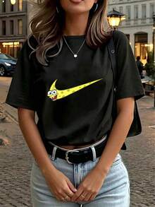 Women T-Shirts - Black - View 4