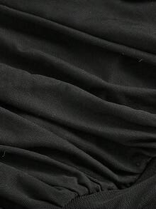 Top crop de un hombro fruncido - Multicolor - Ver 6
