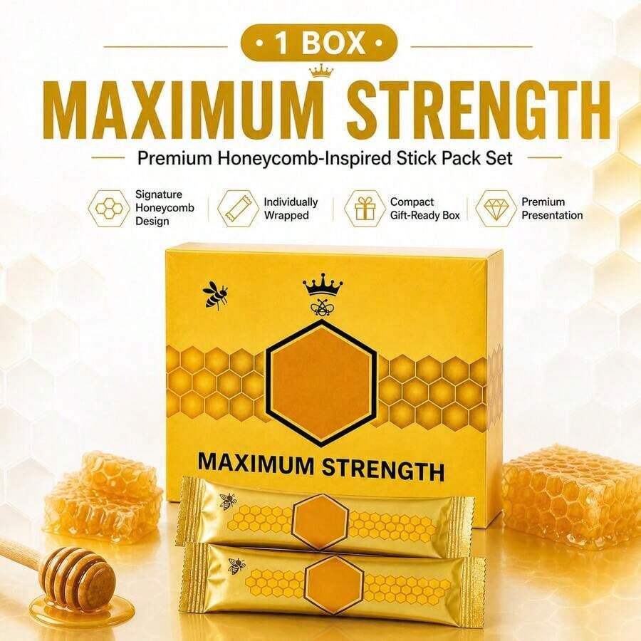 Premium Maximum Strength Honeycomb-Inspired Stick Pack Set, Individually Wrapped, Premium Presentation, 1 Box - 1 Item - View 1