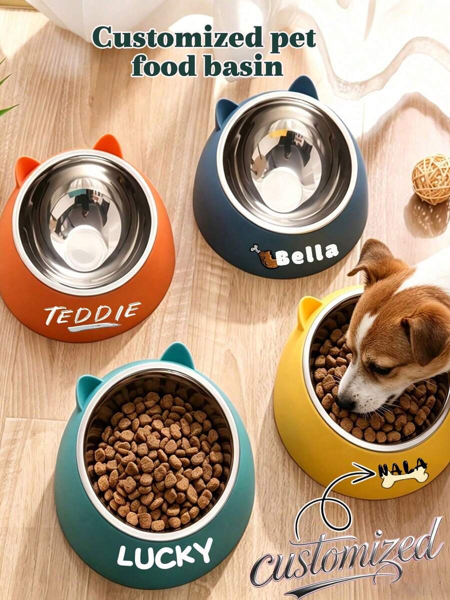 Bát ăn cho thú cưng mới có thể tùy chỉnh, dụng cụ ăn uống đa năng cho chó và mèo. - Nhiều màu - Xem 1
