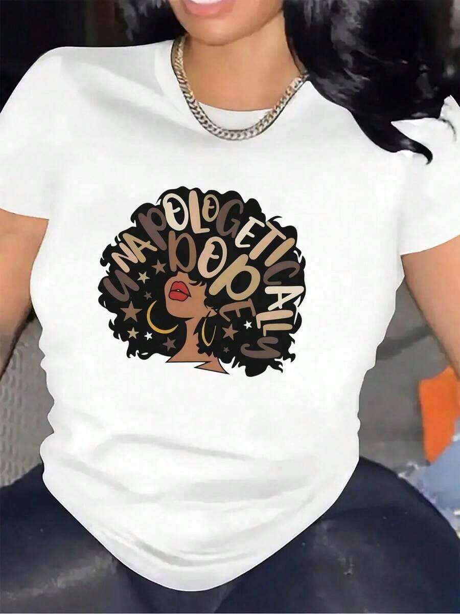 Camiseta De Manga Corta Para Mujer | Ligera Y Duradera, Con Diseño Gráfico "We Got This", Cuello Redondo, Perfecta Para Uso Casual En El Hogar, Restaurante O ExterioresWomen Standard Size Casual T-Shirt Breathable Lightweight Short Sleeve Tee - Blanco - Ver 1