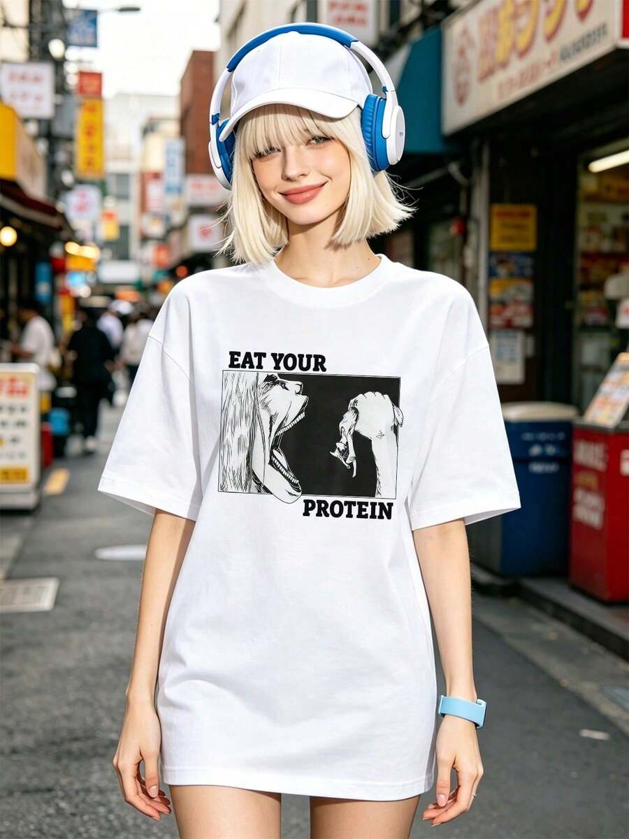 Camiseta de manga corta con cuello redondo suave y casual de verano para mujer, tops para salir, algodón, vintage, estilo callejero europeo y americano, casual deportivo, estilo unisex, estilo casual urbano, tops bonitos, Gen Z, curvy, ropa Y2K, camisetas divertidas, tops para damas, conjuntos de vacaciones para mujer, top lindo, camiseta gráfica, conjuntos de primavera, camisetas holgadas, ropa de calle retro, estilo de los 90, estilo de los 2000, subcultura, top negro, tops blancos, atuendo de fiesta de los 90. Negro - Blanco - Ver 1