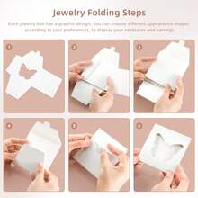 Tarjetas de exhibición de joyería para soporte de collar con bolsas autoadhesivas tarjetas de papel blanco para colgar joyas embalaje de joyería para vender 50 unidades - Mariposa - Ver 6