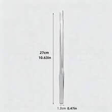 1-2pcs Reptile Feeding Tools, Stainless Steel Feeding Tweezers For Gecko, Mane Lion Lizard, Feeding Insects And Cleaning, Rubber Tip Aquatic Plant Tweezers, Long Handle Won't Hurt Pets, Suitable For Pacman Frog, Gecko - C-Silver - View 13