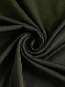 BASICS Vestido casual de cena y citas de unicolor con tirantes de espagueti y silueta ajustada - Verde militar - Ver 3