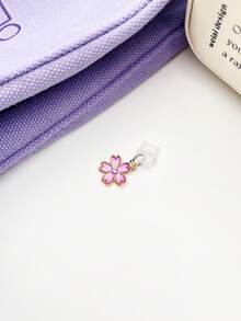 Purple Floral Dust Plug, Charging Port Stopper, Data Port Blocker For Lightning/Type-C/Android Phones, Wireless Earphones Dust Proof Plug - Multicolor - View 10