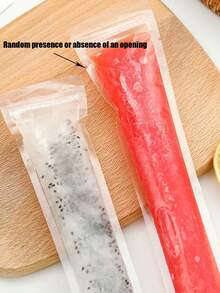 10/50/100pcs Disposable Refrigerator Ice Making Storage Bag, Popsicle Bag, Suitable For Summer Drinking And Ice Making - Transparent - View 8