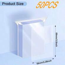 50pcs/Pack Photo Card Protector Sleeves, Double Layer Protection, Clear Soft Trading Card Sleeves, Polypropylene (PP), High Transparency, Flat Design, Suitable For Photo Album Cards, Photography Cards, Medical Cards, Game Cards, Sports Trading Cards (Kpop, Baseball, ) - 50 Pieces, 58*89mm - View 6