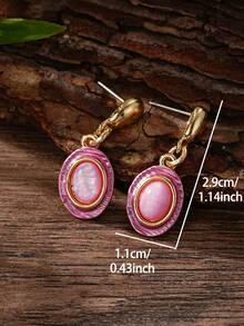 Cring Coco 1pair Fashion Boho Nautical Geometric Drop Earrings For Woman Accessories New Golden Earrings For Daily Party Prom Vacation Music Festival Mother's Day Jewelry Gift - Geometry - View 14