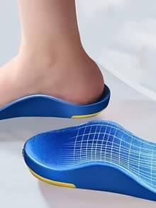 1 Pair Arch Support Insoles, Unisex (Trimmable), Shock Absorption, Massage Insoles (Suitable For Running Shoes And Work Shoes), Suitable For Long-Time Standing, Made Of EVA Material - Multicolor - View 6