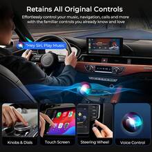 REMAX Adaptor CarPlay Nirkabel Mini, Colokan Ganda USB-A dan Type-C, Pasang dan Mainkan, Koneksi Otomatis Cepat 5.8G, Mengubah Kabel Menjadi Nirkabel, Mudah Digunakan di Mobil, Aksesori Mobil, Perlengkapan Mobil, Persediaan Mobil - Yg dijalin tali - View 5