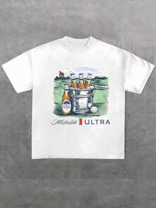 Nueva camiseta Y2K 2026T Shirt Print ,Graphic-Cotton Tees Size Plus, Cartoon Round Neck Short Sleeve, Plus Size Summer Beer Bucket Golf Course Print T Shirt Vintage Outdoor Leisure 1pcs 100% Cotton Casual T Shirt Men's Graphic Tee Streetwear Crew Neck Short Sleeve 220g T Shirt For Going Out Gift Unisex ,Y2K,Oversized Shirt Men,With Shirt,Summer Tops,Shirt Suitable,Camisetas infantiles, artículos para el Día de San Valentín, conjuntos para padres e hijos, camisetas con temática del Día de San Valentín, camisetas estampadas para hombres y mujeres, camisas, camisetas con emojis populares. - Blanco - Ver 7