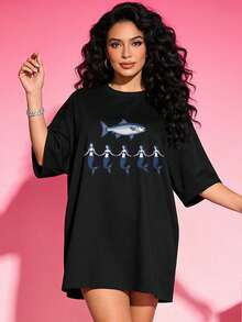 Camiseta de manga corta con cuello redondo suave y casual de verano para mujer, tops para salir, algodón, vintage, estilo callejero europeo y americano, casual deportivo, estilo unisex, estilo casual urbano, tops bonitos, Gen Z, curvy, ropa Y2K, camisetas divertidas, tops para damas, conjuntos de vacaciones para mujer, top lindo, camiseta gráfica, conjuntos de primavera, camisetas holgadas, ropa de calle retro, estilo de los 90, estilo de los 2000, subcultura, top negro, tops blancos, atuendo de fiesta de los 90. Negro - Negro - Ver 3