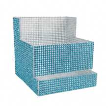 1pc Diamond Pattern Nail Art Tool Storage Box, Transparent Material With Glitter Decor, Luxurious Sparkling Style, Multi-Compartment Rectangular 3D Shape With Tool Slots And Dividers, Suitable For Nail Salon Workstation And Home Manicure Desk - Multicolor - View 14