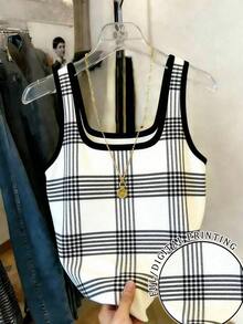 Blusa casual y versátil de uso diario con estampado de caballos para mujer - Multicolor - Ver 1