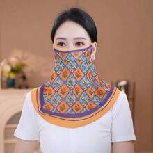 1pc Breathable Sun Protection Eye-Shielding Summer Face Mask, Fashionable Face Cover With Neck Gaiter For Women, Suitable For Cycling Sun Protection Essentials In Summer - In Spring - View 5
