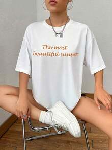 Camiseta personalizada para mujer - Agrega tu texto y fotos (diseño horizontal/insignia/pareja/familia/selfie/mascota), impresa en el frente y la espalda, diseña tu camiseta personalizada impresa en blanco para el verano, regalo personalizado100% Cotton - Blanco - Ver 3