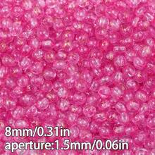 100pcs 8mm Mixed Color Textured Round Beads, Acrylic Loose Beads Suitable For DIY Jewelry Making - Bracelets, Necklaces, Earrings - DIY Brushed Round Beads - View 6