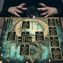 1pc Moon Alter Decor Tarot Cloth Tarot Mat Wicca Constellation Sun Star Moon Universe Premium Witchcraft Alter Tarot Spread - Black - View 2