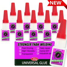 LOOLIFL High Strength Welding Oil-Based Super Glue, Universal Transparent No-Trace Repair Adhesive, Instant Bonding For Wood, Metal, Plastic, Leather, Glass, Resin, Rubber Repair, Ceramic Home Maintenance - YXJ - View 1