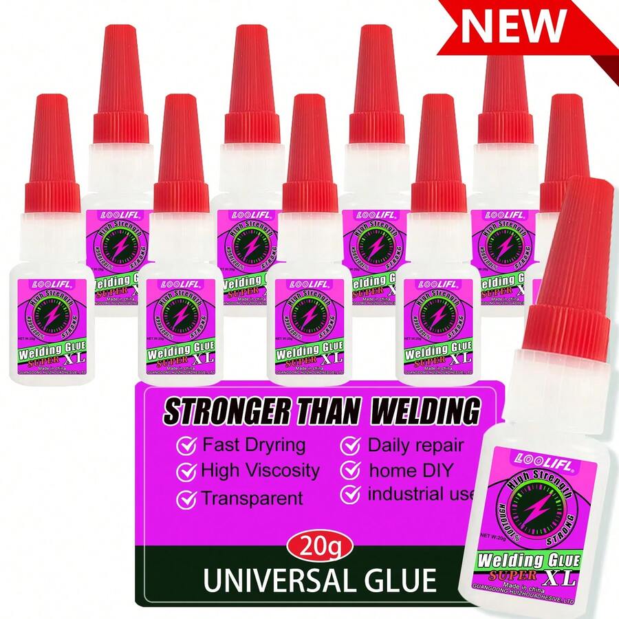 LOOLIFL High Strength Welding Oil-Based Super Glue, Universal Transparent No-Trace Repair Adhesive, Instant Bonding For Wood, Metal, Plastic, Leather, Glass, Resin, Rubber Repair, Ceramic Home Maintenance - YXJ - View 1