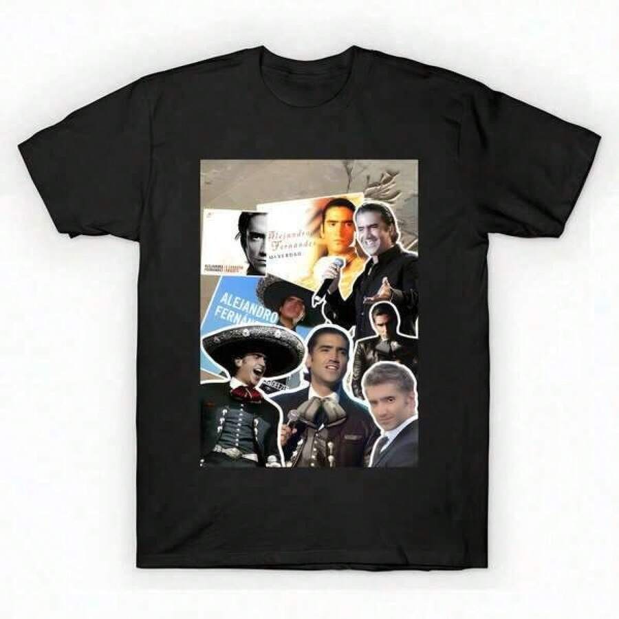 Alejandro Fernandez T-Shirt (1) unisex de la de algodón puro de alta densidad de 220 g. C-AmiS-eta uniS-ex 100 % aL-Godón de - Tejido de alta densidad.Apta para todo tipo de perS-onas, ya sean mujeres o hombres.Tejido duradero de alta C-Alidad apto para todas las estaciones, suave al tacto pero duradero.Tops transpirables.Conjuntos de otoño para mujer.Conjuntos de vaC-Aciones para mujer.Disfraz de Halloween para mujer.R343539H1.blusas para mujer playeras de mujer vestidos casuales para mujer y2k playeras deportivas para mujer verano camisetas ropa de mujer Fashion Perfect For Daily - Negro - Ver 1
