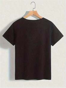 Camiseta floral vintage de algodón puro para el Cinco de Mayo, ideal para madres entusiastas de la cultura mexicana para celebrar el festival, top cómodo de manga corta y cuello redondo para primavera y verano. - Negro - Ver 2