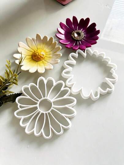 Khuôn cắt đất sét hình khay hoa, khuôn đất sét polymer để làm đĩa trang trí, lý tưởng cho trang trí nhà theo phong cách Cottagecore, Boho và lấy cảm hứng từ thiên nhiên, tuyệt vời cho mùa xuân và các dự án DIY thủ công.