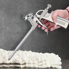 Caulking Gun With Pump Body, No Electricity Required, Precise Sealing And Gluing Tool Suitable For Home Decoration Scenarios. Made Of Durable Metal Pump Body, It Can Be Operated Without Relying On Electricity. As An Efficient Gluing Tool - (silvery) - View 3