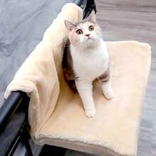 1pc Luxury Hanging Cat Bed, Radiator Cat Hammock, Removable & Foldable Bedside Hanging Bed, Suitable For Cats And Small Dogs, Comfortable Polyester Pet Nest - Satu-Ukuran - View 3