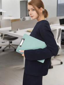 1pc A4 Durable PP Clipboard With Pen Holder - Essential Document Organizer For Nurses, Teachers, Office & School | Available In 6 Colors ,A4 Clipboard With Rubberised Metal Clamp With Hook, Clipboard, Writing Pad For Students,Order Menu Clip - Multicolor - View 8