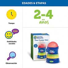 Learning Resources Time Tracker Mini Visual Timer, Temporizador de Aula, Temporizador de Lavado de Manos, Cronometro para Niños, Alarma para Niños, Mayores de 3 años - como en la imagen - Ver 6