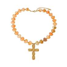 1pc Bohemian, Nautical, Girly Y2K Style Fashion: Elegant, Exquisite, Charming Light Luxury Sweet Stainless Steel Ocean Fish/Flower/Cross Heart Glass Bead Pendant Necklace, Suitable For Women, Sisters, Couples, Prom Or Graduation Gifts; Perfect For Valentine's Day, Daily Dates, Banquets, Parties, Holidays, Summer, Beach, Gifting, Vacation Wear Colorful Jewelry (Bead Color Random) - Multicolor - View 8