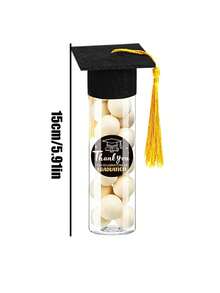 Graduation Party Candy Tube Decorations, With Graduation Cap And Tassel, Transparent Plastic Container Suitable For Graduation Party Favors, Party Decorations, Gift Giving, Also Suitable For Gift Boxes, Candy Packaging, Back To School Season And Teacher's Day Gift Boxes - One Size Fits All - View 9