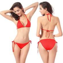 Swimsuit Bikini Sexy Candy Color Classic Women's Swimwear - Royal Blue - View 4