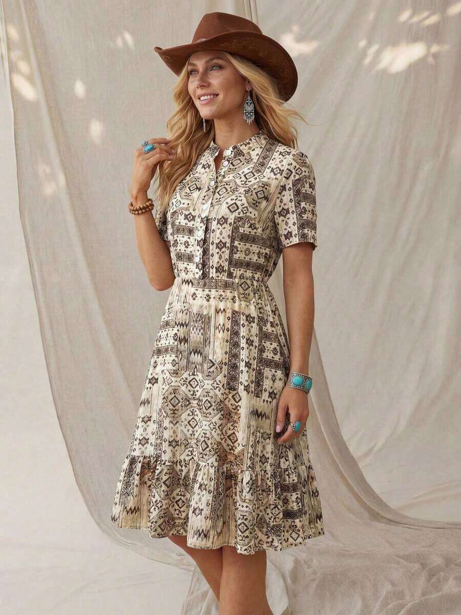 Women Midi Dresses - Multicolor 2 - View 1
