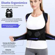 Corrector de Postura para Hombres y Mujeres,Faja para Postura de Espalda Invisible con Soporte Lumbar, Enderezador Ajustable, Alivio Del Dolor de Cuello Y Cintura,Apto para muchas ocasiones,L - Blanco - Ver 4