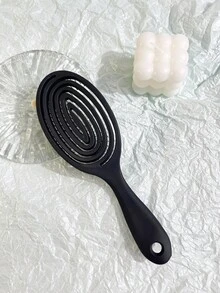 1 chiếc lược rỗng cho nữ màu đỏ/đen, lược quấn nhang muỗi, lược massage da đầu, lược chải tóc khô và ướt đa năng, dụng cụ tạo kiểu tóc, phụ kiện tóc - Màu Hồng Tươi - Xem 2