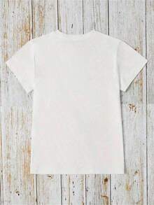 Camiseta de Mujer con Temática de Texas - Manga Corta, Cuello Redondo, Estilo Casual con Estampado del Estado de Texas, No Compatible con Blusas para Mayor Estilo |       Ropa de primavera y verano lavable a máquina |       Ropa Texan Pride para Atuendos Cotidianos y Regalos, Camiseta Estampada de Cuello Redondo para Mujer - Blanco - Ver 2