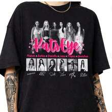 2026Local -71 Camiseta Katseye, Camiseta para Miembros de Katseye, Mercancía de Katseye, Camiseta K-Pop, Camiseta de la Gira Beautiful Chaos, Camiseta Estampada para Mujer Gicool para Fans de Ídolos K-Pop - Negro - Ver 7