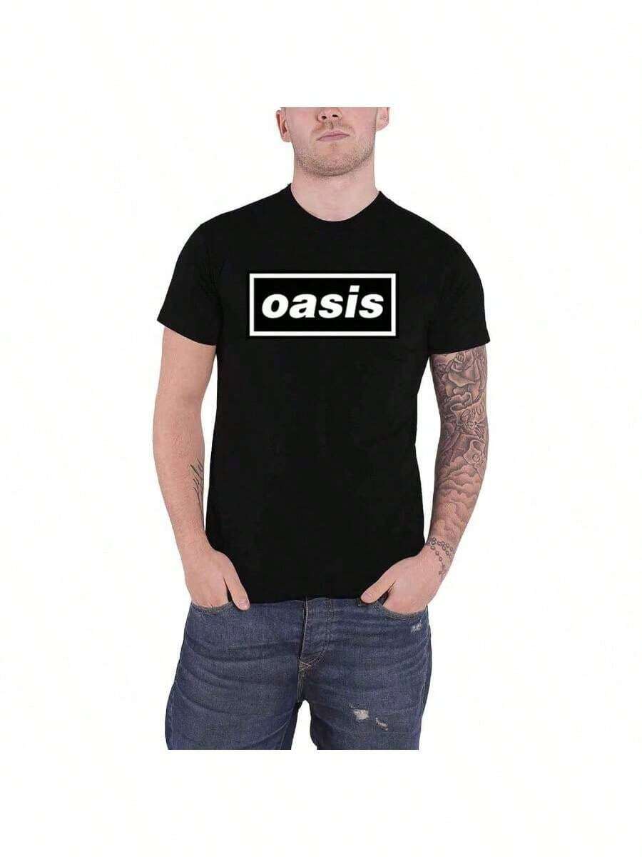 Oasis Men's T-Shirt - Black - View 1