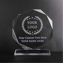 Customized Octagonal Trophy Photo Frame, Laser Engraved Or Printed Photo, Business Party Award Trophy, Desktop Decor, Honor Commemorative Gift - Color Printing - View 5