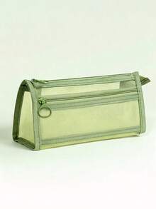 Ins-Style Large-Capacity Pencil Case Stationery Pouch, Multi-Layer Compartment Storage, High-Aesthetic Pencil And Stationery Organizer For Boys And Girls, Available In Multiple Colors, Essential For Back-To-School, Hand-Held Pencil Pouch,Multi-Layer Pencil Case, Multi-Functional Large Capacity, Zipper Closure, Independent Compartments, Convenient Storage Mesh Design, Multi-Color Optional Storage Bag, Your Ideal Office Desktop Organization Helper - One Size Fits All - View 8