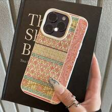 Splicing 1pc TPU Material Luxury Geometric Patchwork Pattern Phone Case, Compatible With Iphone 17 Pro Max/17/16 Pro Max/15/13/12/11, S20 FE/A15/S24/A55, Note 11/Note 12/Note 13 Pro, Full Coverage Anti-Drop Soft Protective Cover - White - View 2