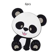 6 pièces Perles en silicone mignonnes en forme de panda - Perles focales en silicone, perles pour la fabrication de bijoux, design de mode, parfait pour les bracelets DIY, les cordons, les accessoires de bracelets de stylo perlés, les décorations de fête de vacances et autres artisanat fait main - Cadeau idéal - Multicolore - Voir 12