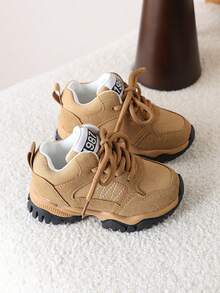 1 Pair Kids Shoes New Spring Soft Bottom Children's Sports Shoes Boys Running Shoes Lightweight Anti-Slip - Khaki - View 6